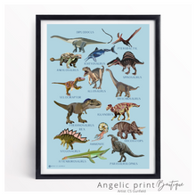 Load image into Gallery viewer, Hand illustrated Digital Dino prints set of 2
